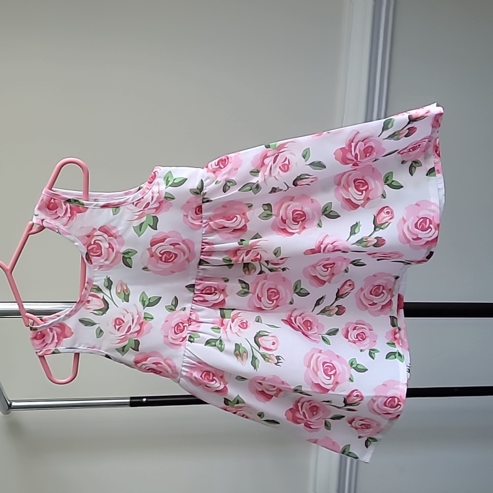 PatPat 18-24M White Pink & Green Dress
